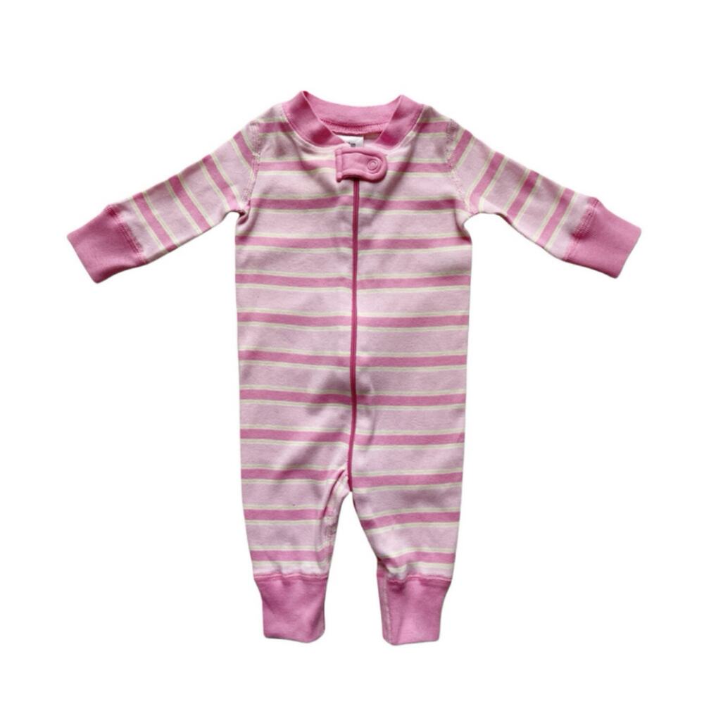 Hanna Andersson Pink Stripe Sleeper Size 0-3m